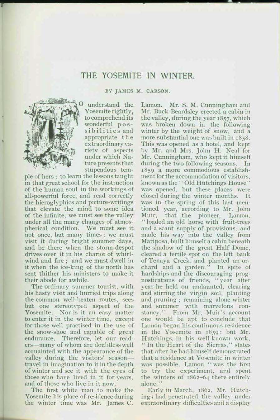 THE YOSEMITE IN WINTER: an 1892 account. vikst0053b